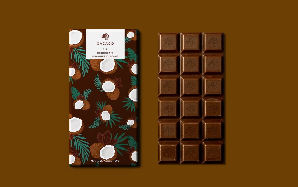 Шоколад плиточный в упаковке