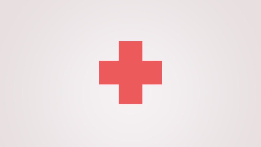 Красный крест на белом фоне