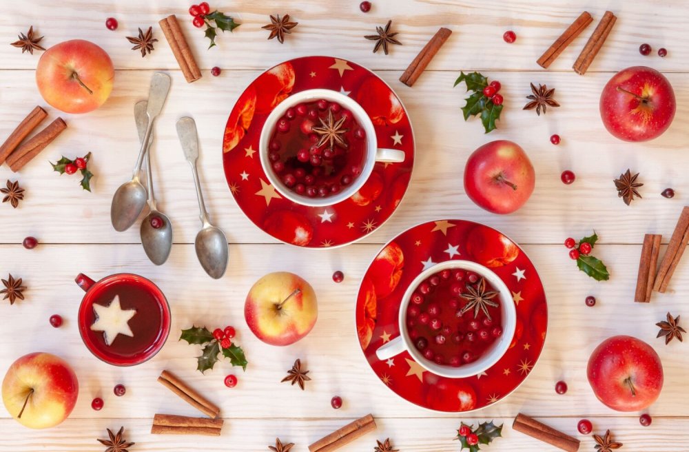 Новогодний стол продукты сверху