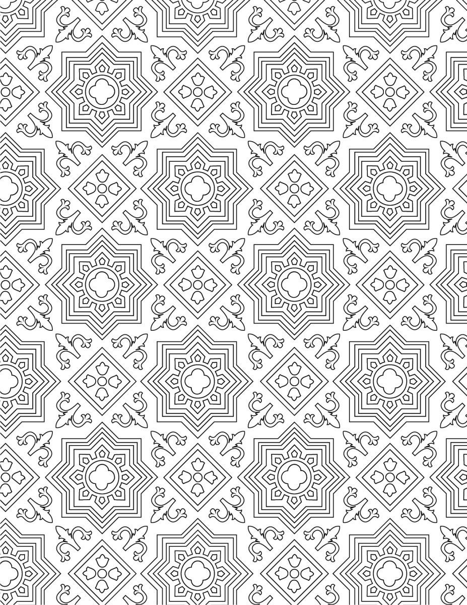 Восточный орнамент белый