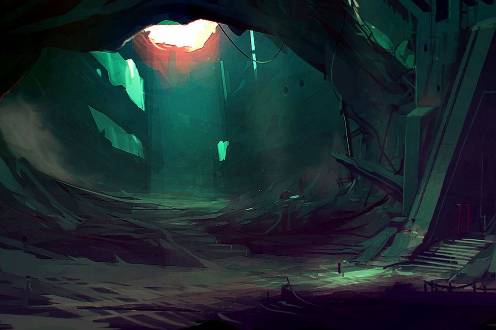 Цифровая живопись пещера