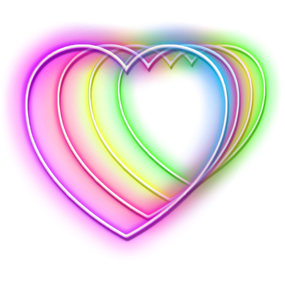 Радужные сердечки