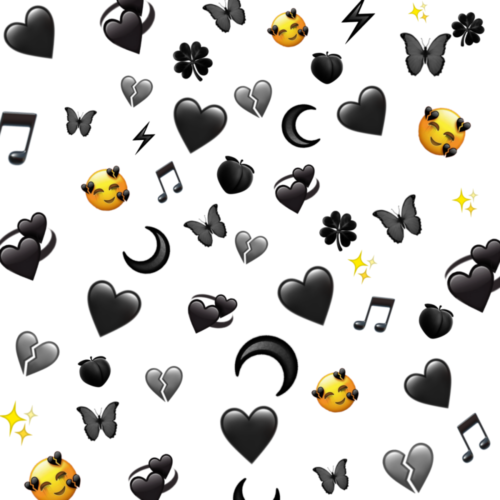 Белое сердечко на черном фоне