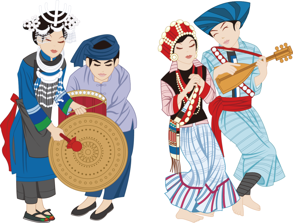 Национальный костюм башкир вектор