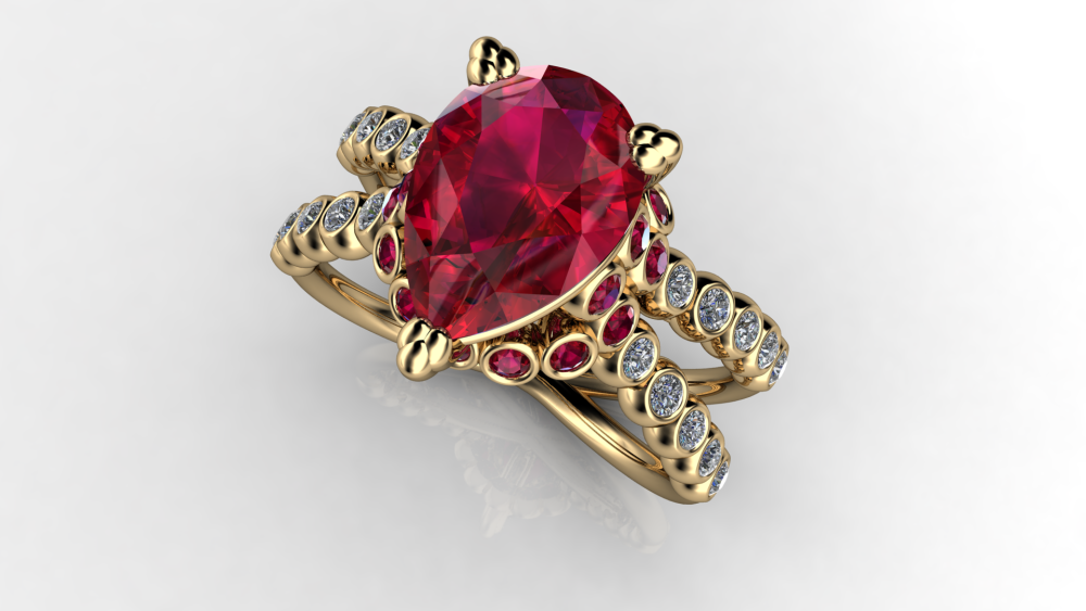 Кольцо с камнем