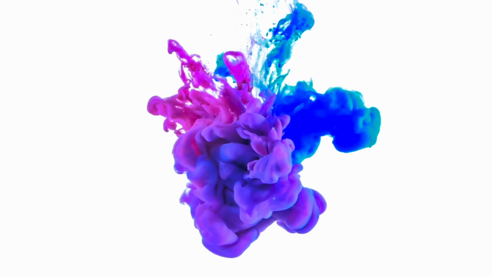 Цветные краски в воде