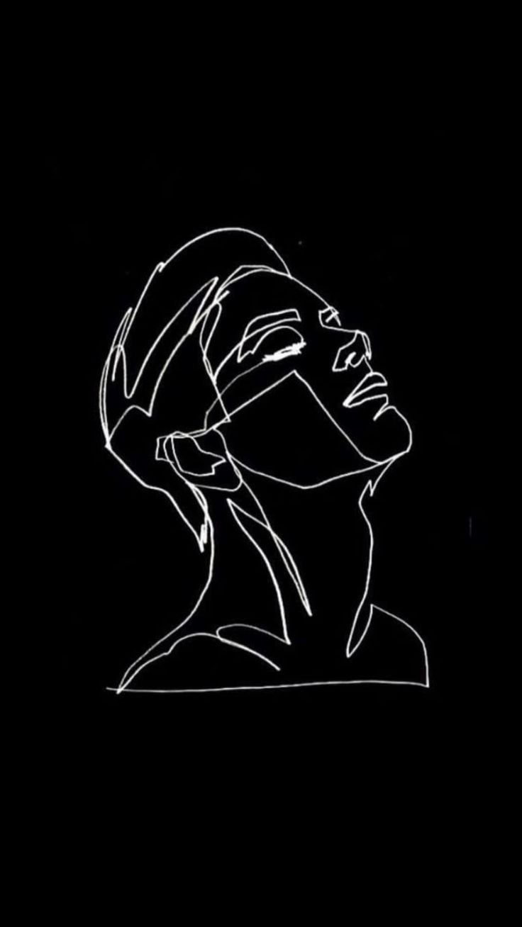 Абстрактные лица одной линией