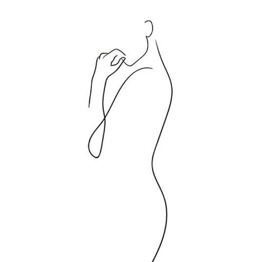 Контур тела девушки