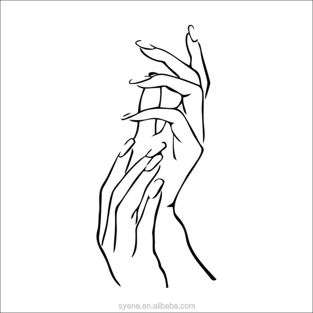 Силуэт руки с ногтями