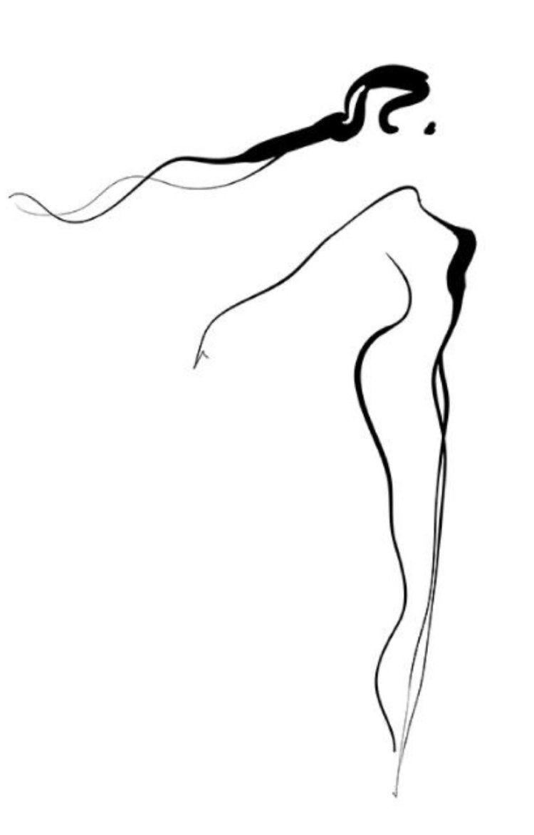 Танцовщица одной линией