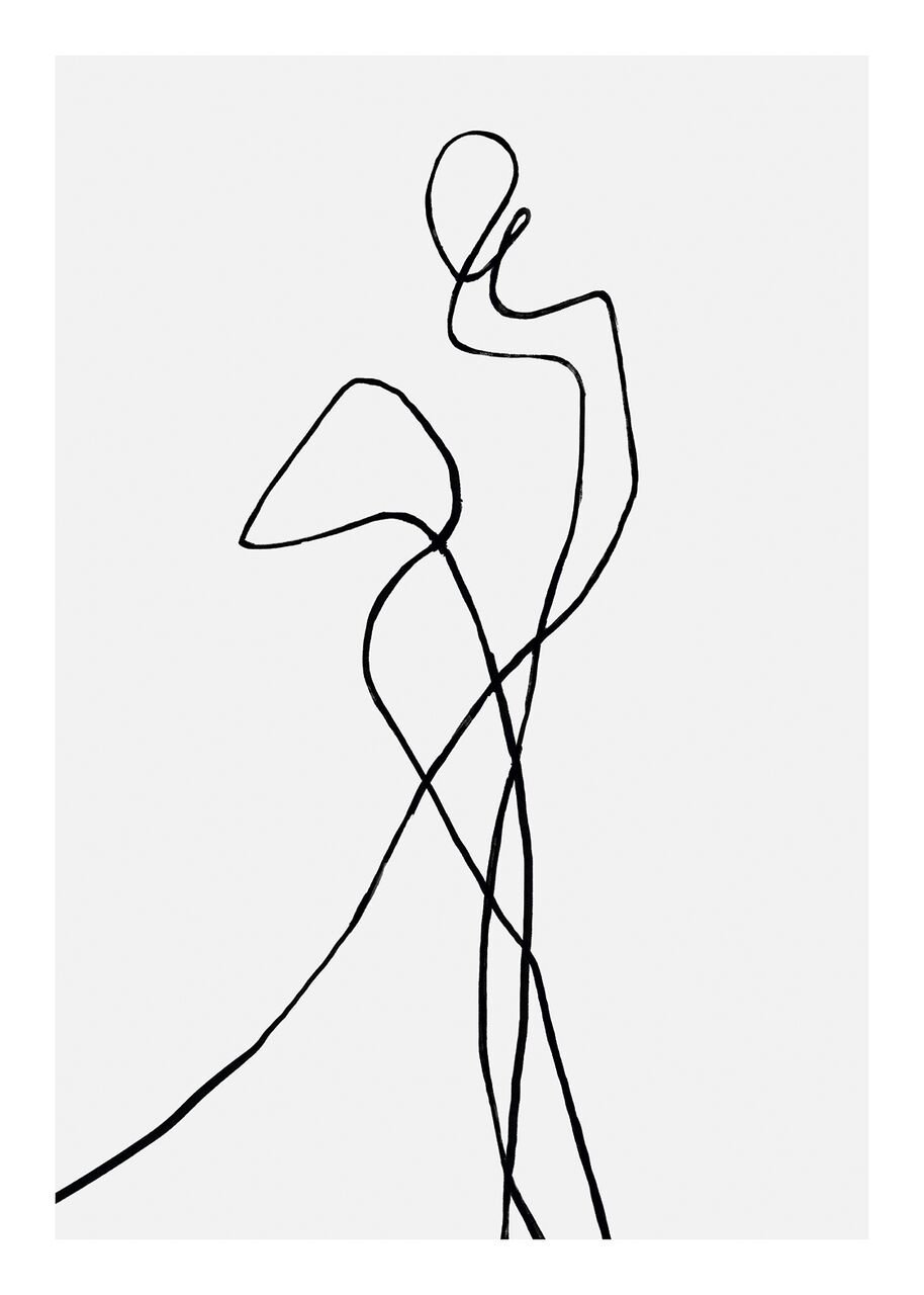 Очертания лица одной линией