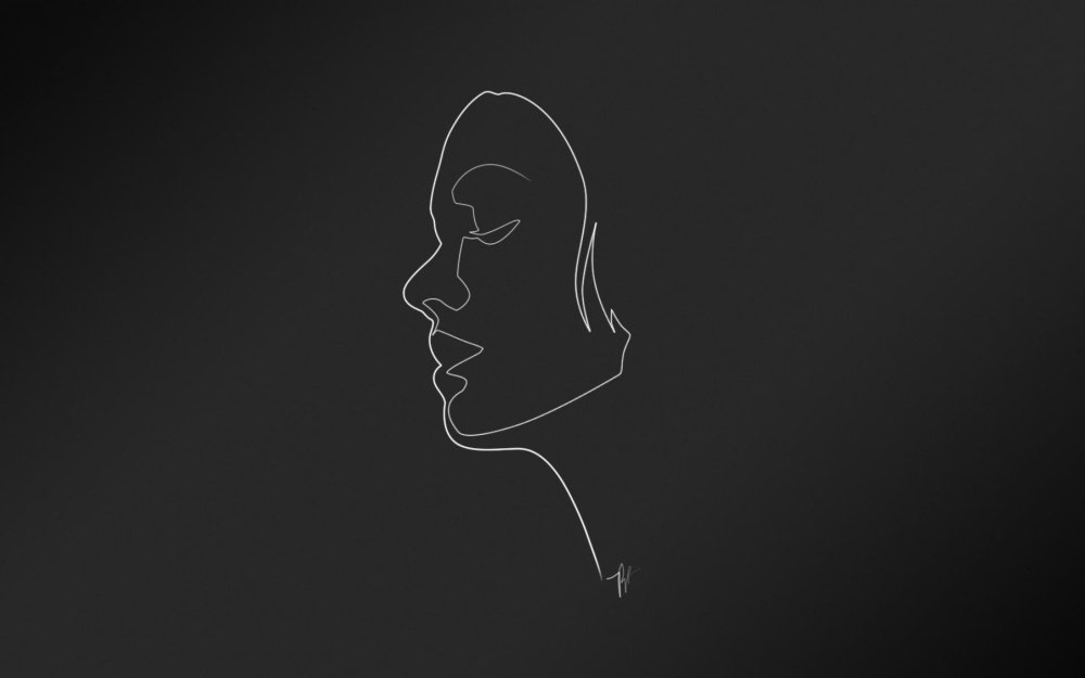 Лицо девушки Минимализм