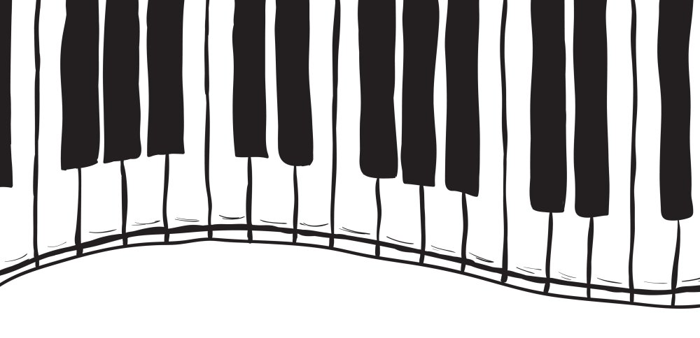 Клавиатура фортепиано в натуральную величину