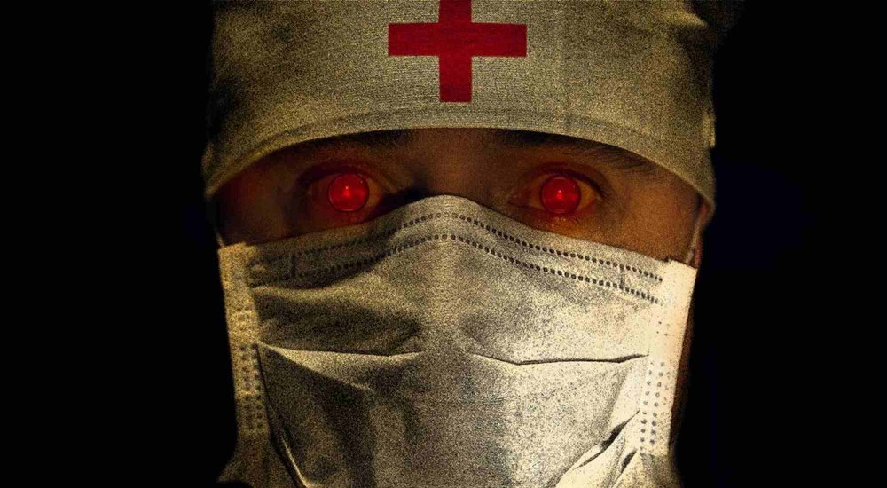 Рисунок врача и коронавируса