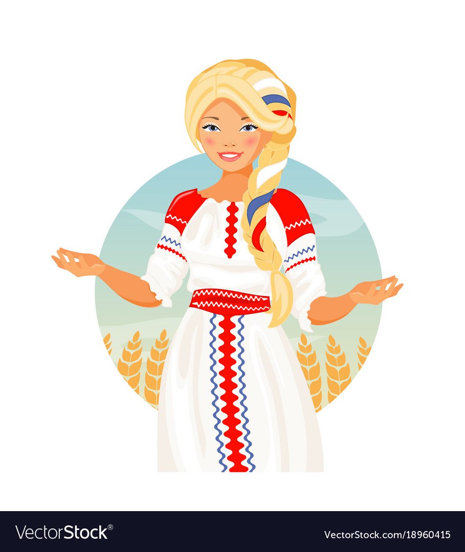 Казахская невеста в саукеле вектор