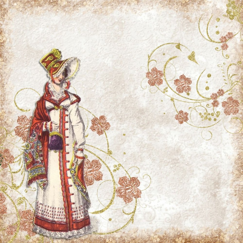 Русский народный костюм вектор