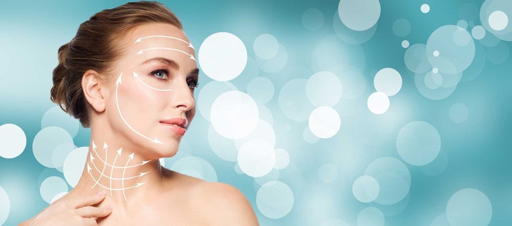 Лицо девушки косметология