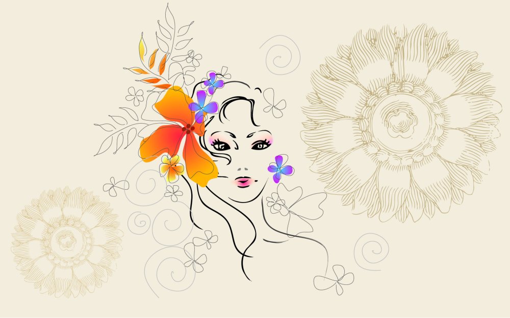 Девушка вектор