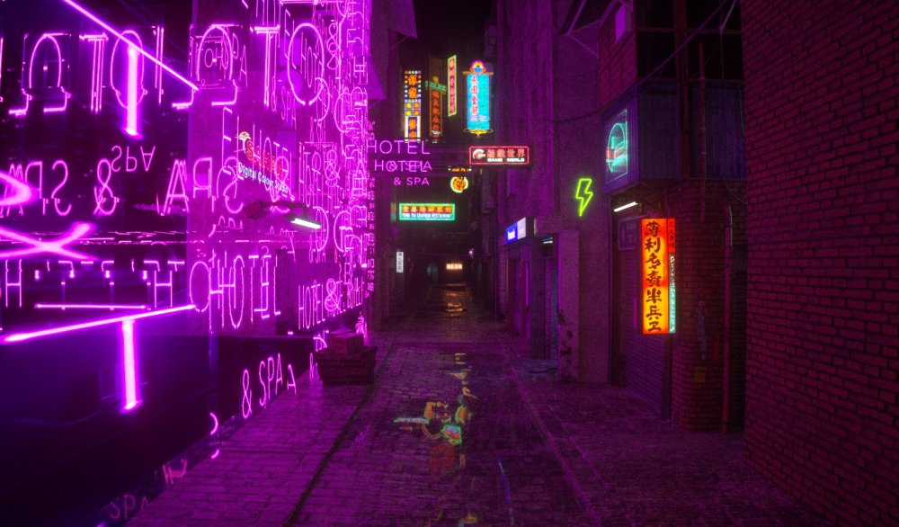 Бар в стиле киберпанк