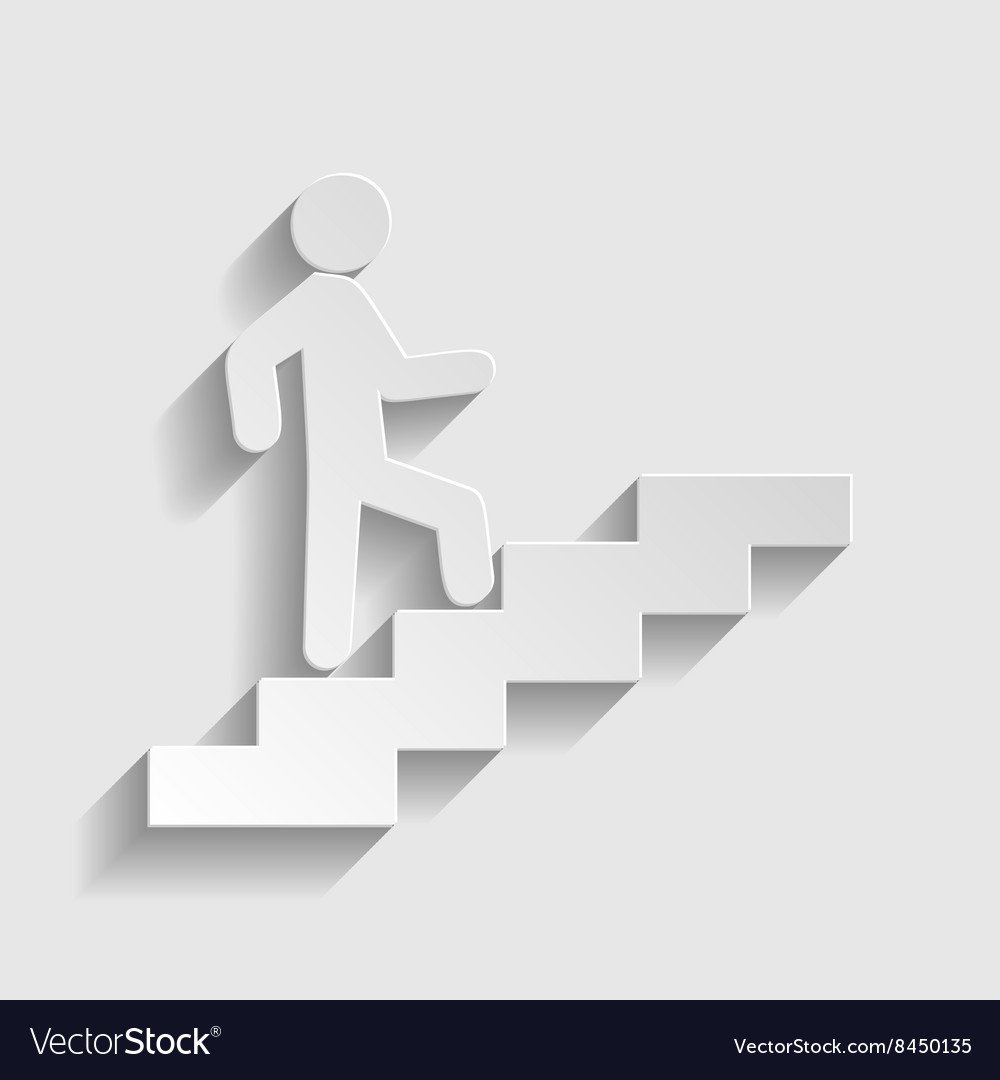 Силуэт человека на лестнице