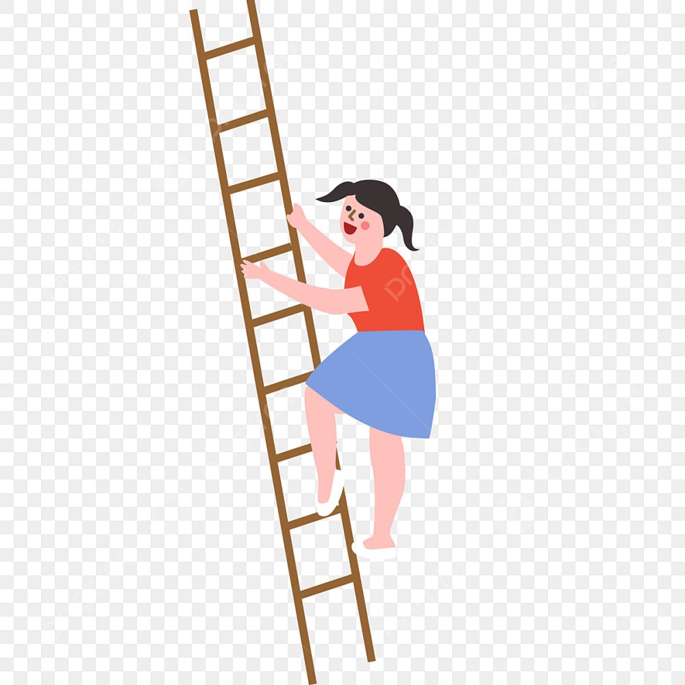 Белый человечек лестница