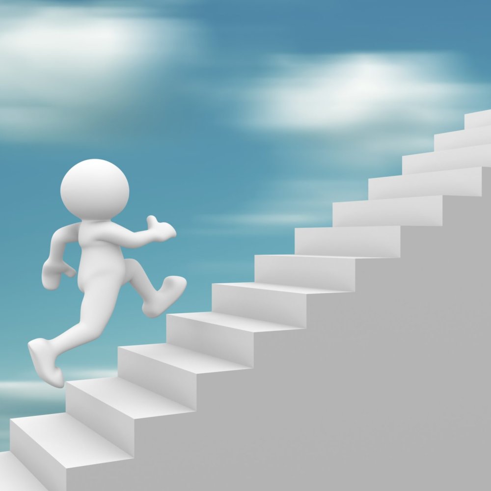 Человечек бежит вверх