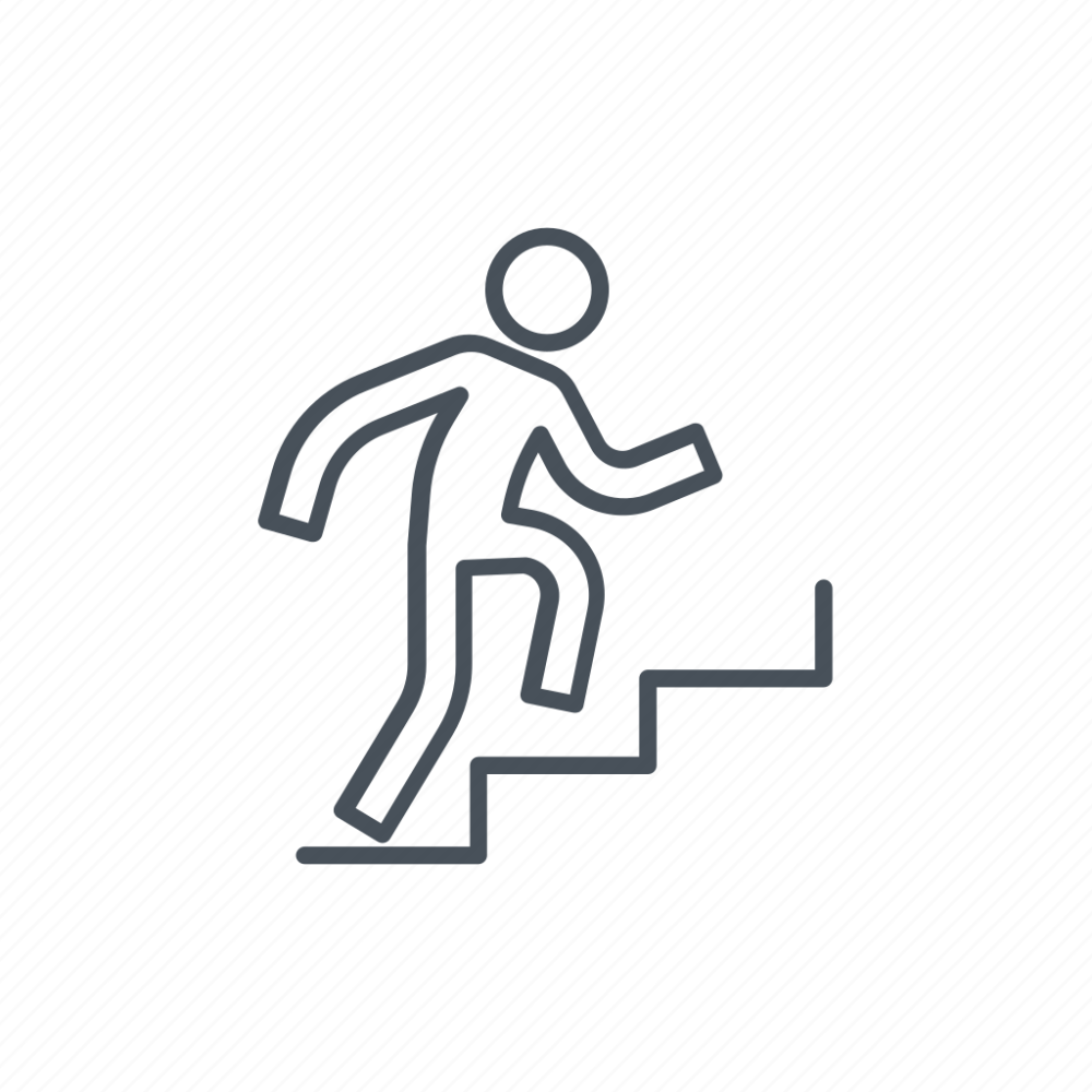 Пиктограмма спуск по лестнице