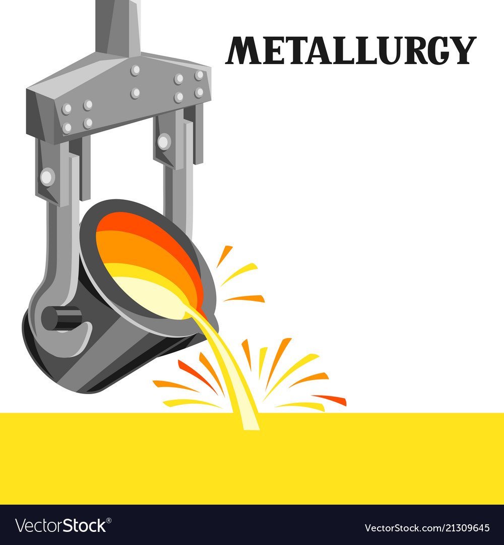 Ковш с металлом вектор