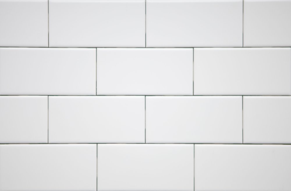 Обои белая плитка