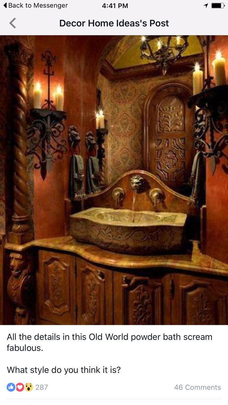 Ванная в готическом стиле