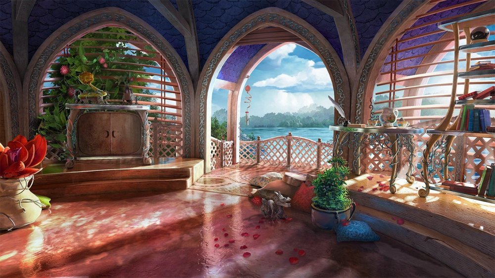 Эльфийский дворец интерьер фэнтези