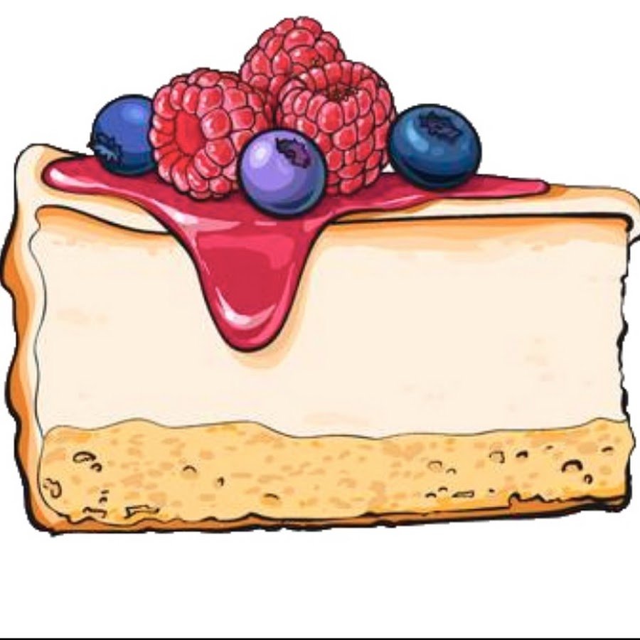 Кусочек торта нарисованный