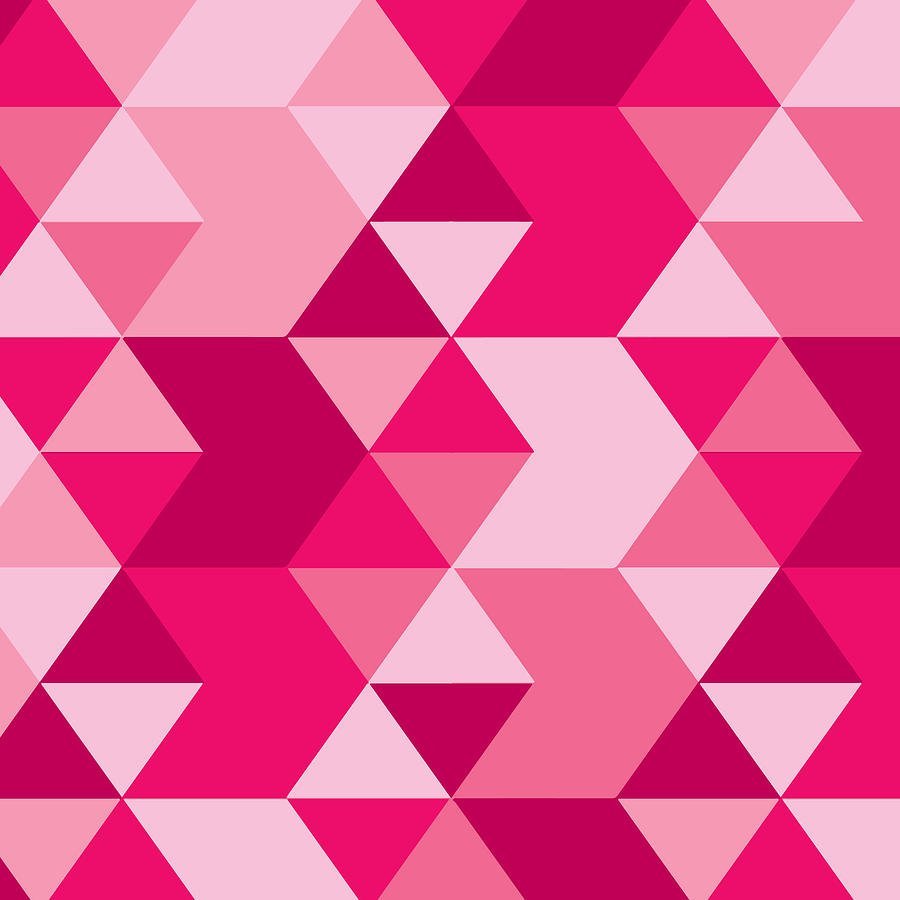 Треугольник, розовый