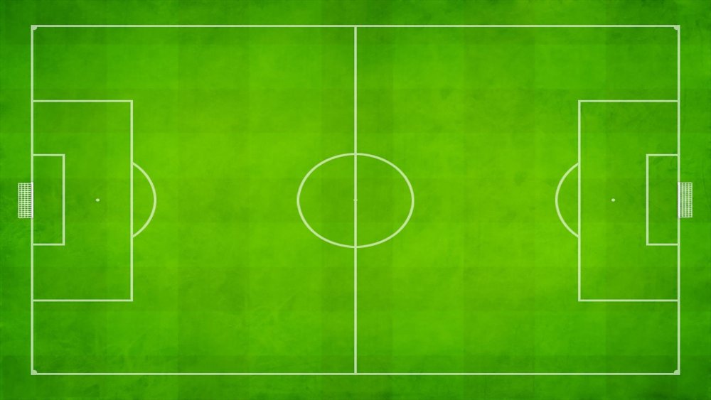 Зеленый футбольный газон