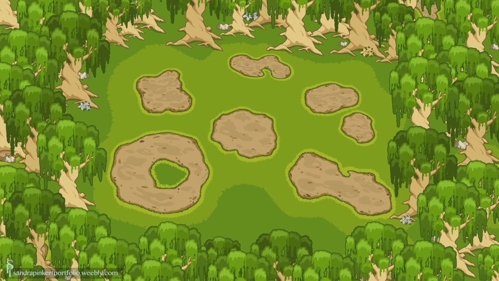 Поле вид сверху