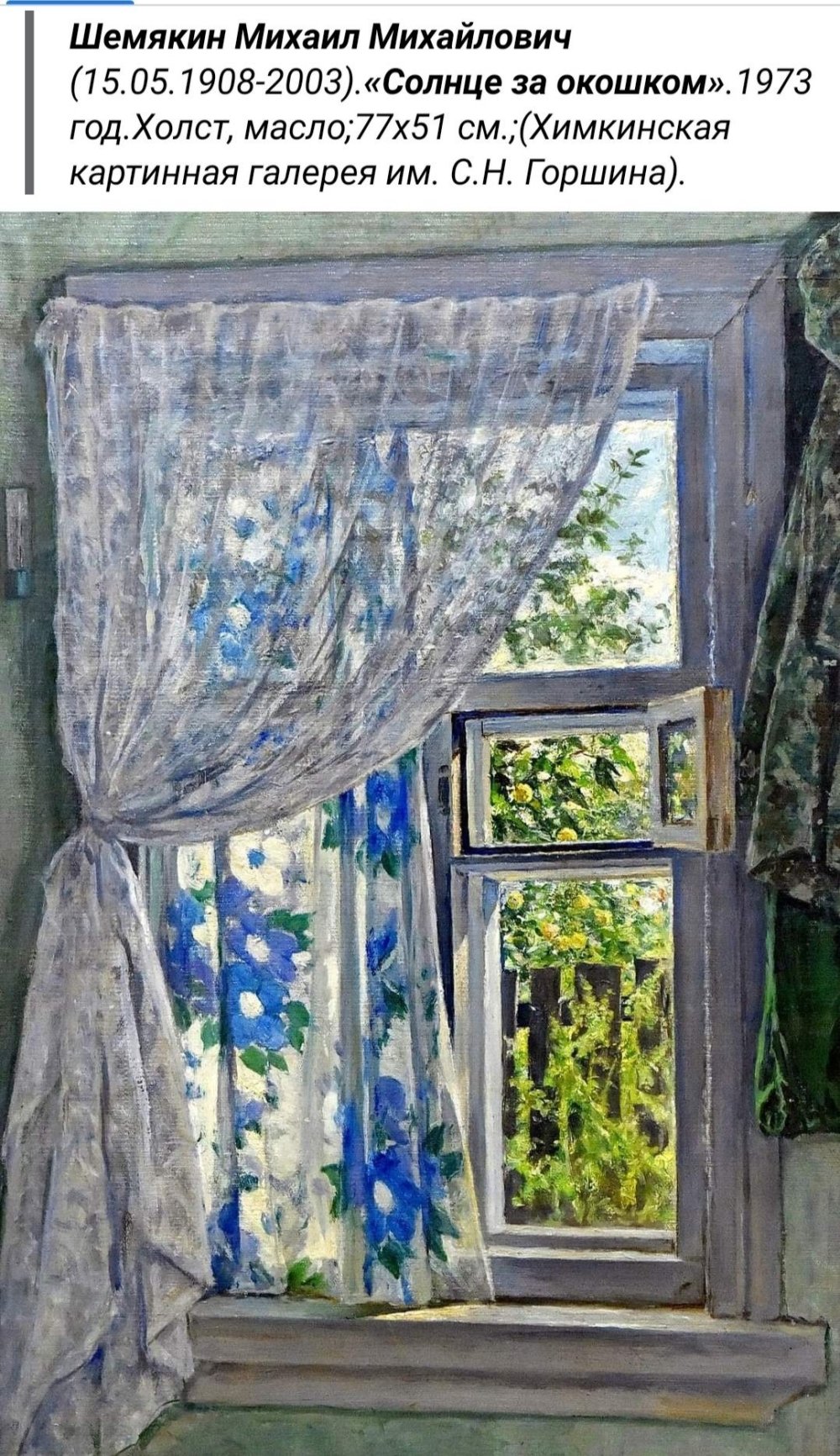 Деревенское окно