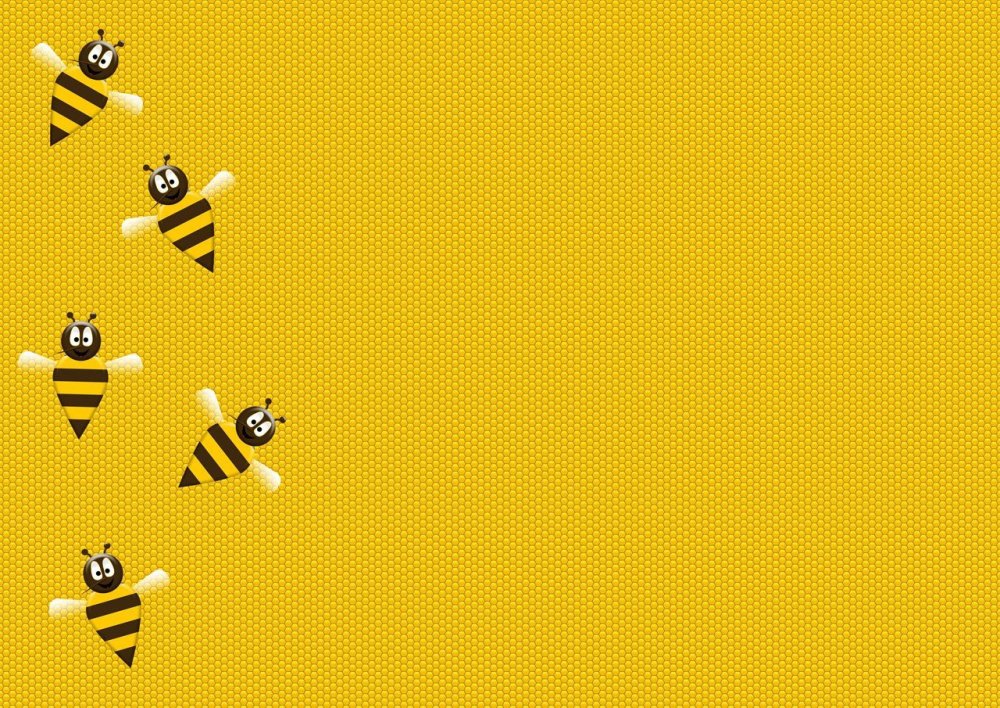 Пчелка на белом фоне