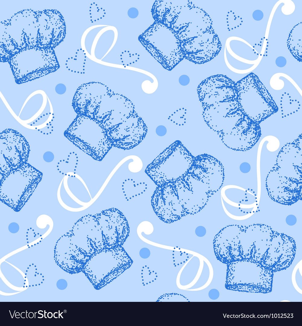 Паттерн повар на голубом фоне