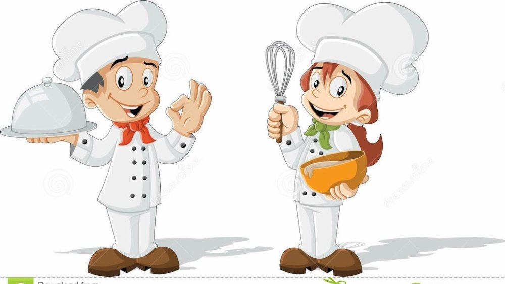 Мальчик и девочка повар