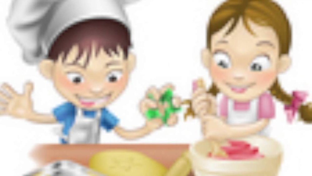 Дети поварята на прозрачном фоне