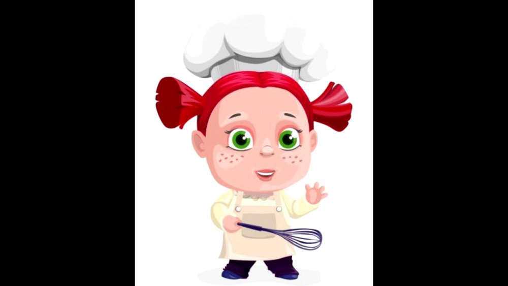 Повар для детей на прозрачном фоне