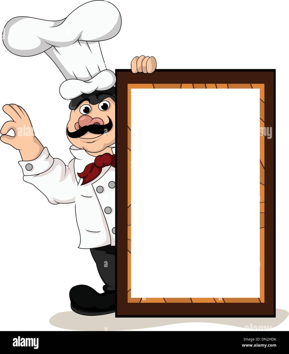 Повар с табличкой