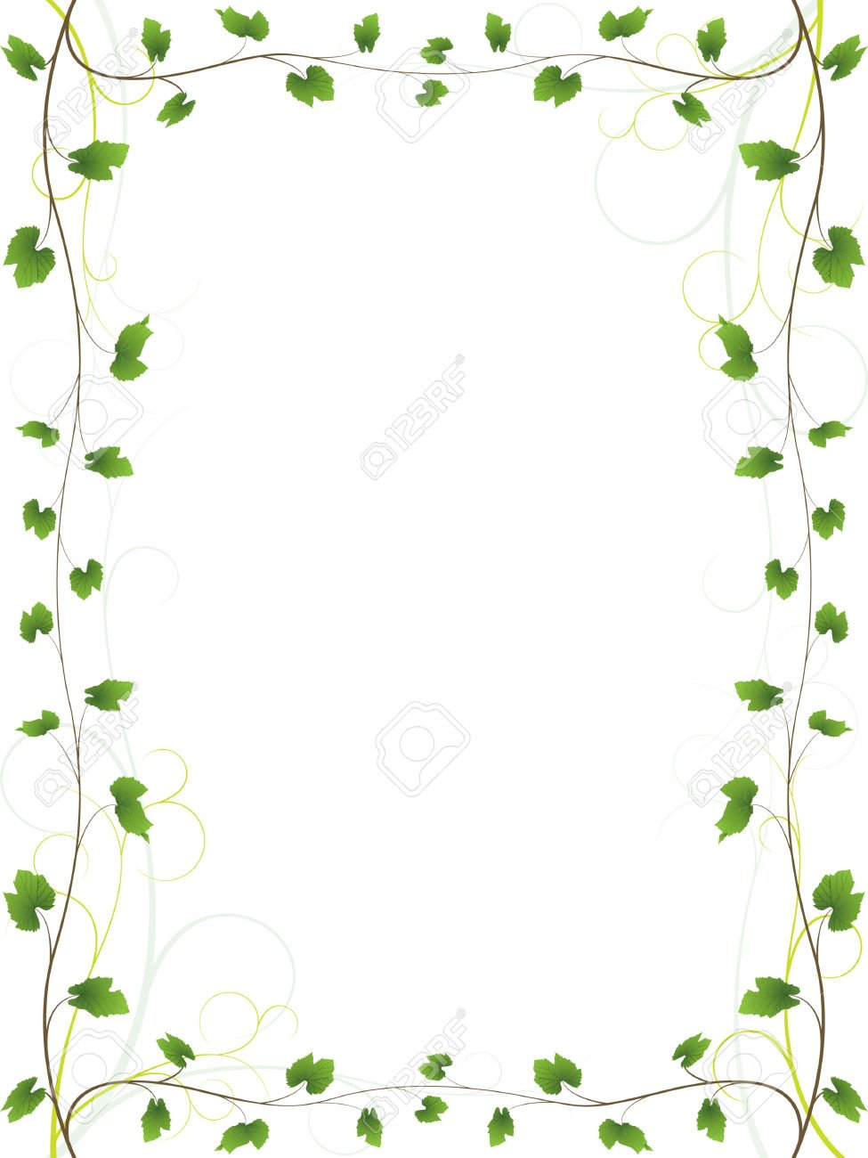 Рамка с березовыми листочками