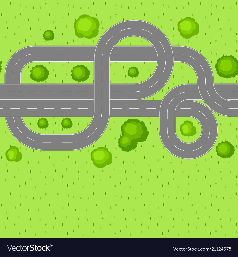 Дорога вид сверху вектор