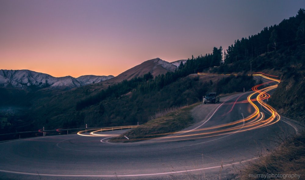 Трасса в Японии на горе Акина