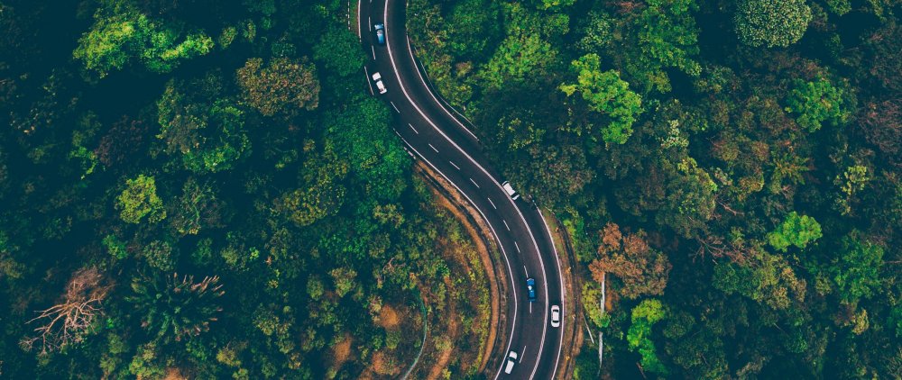 Дорога вид сверху