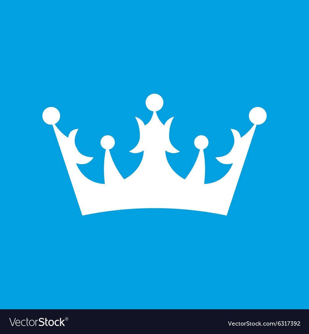 Корона на голубом фоне