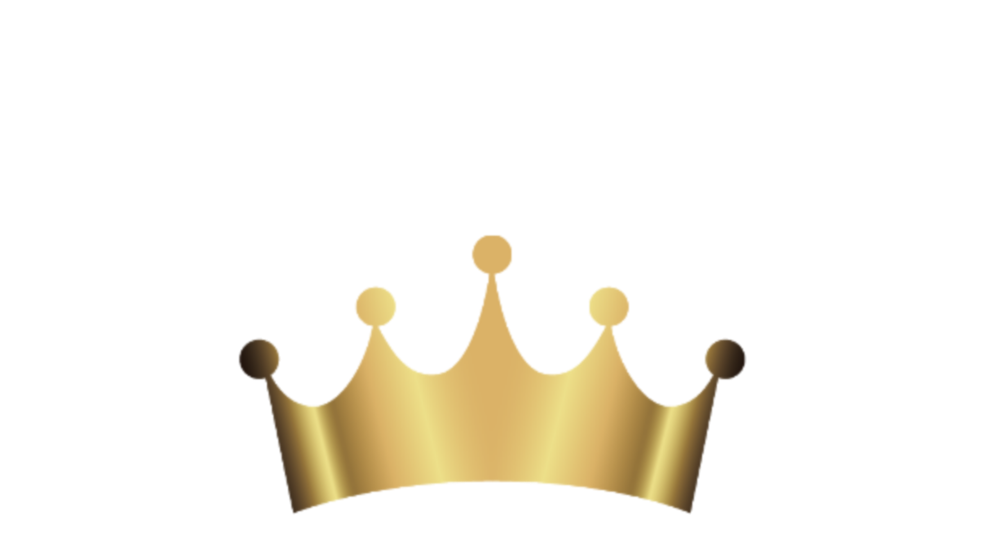 Золотая корона на белом фоне