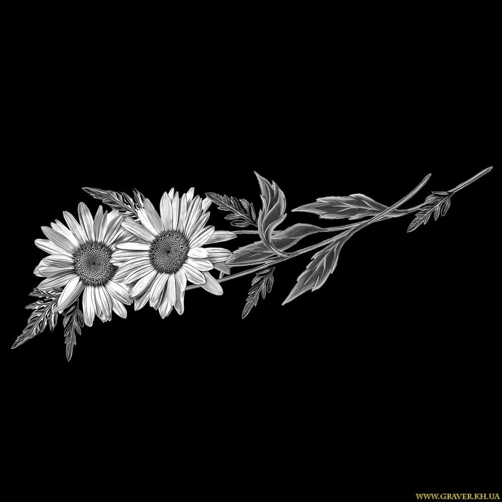 Цветы на памятнике гравировка