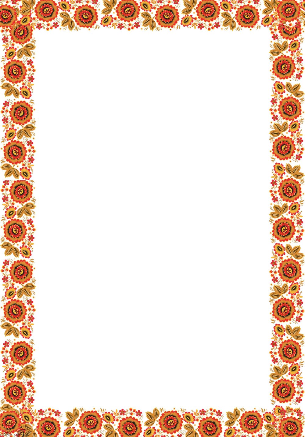 Рамки в стиле народной росписи